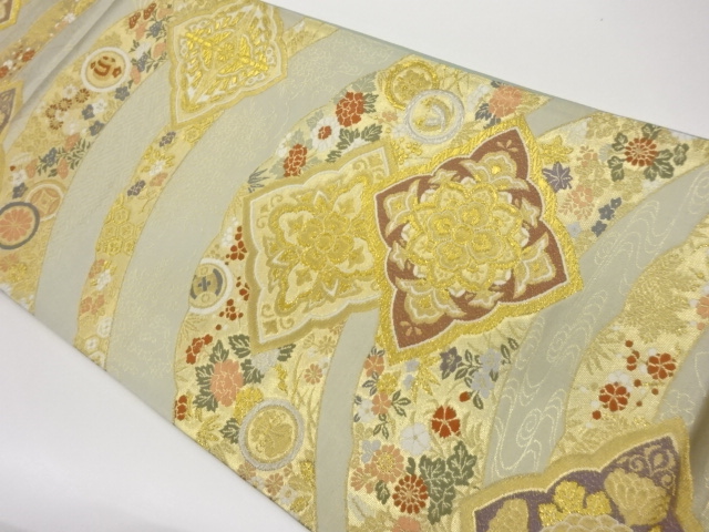 JAPANESE FUKURO OBI / WOVEN ABSTRACT STRIPE